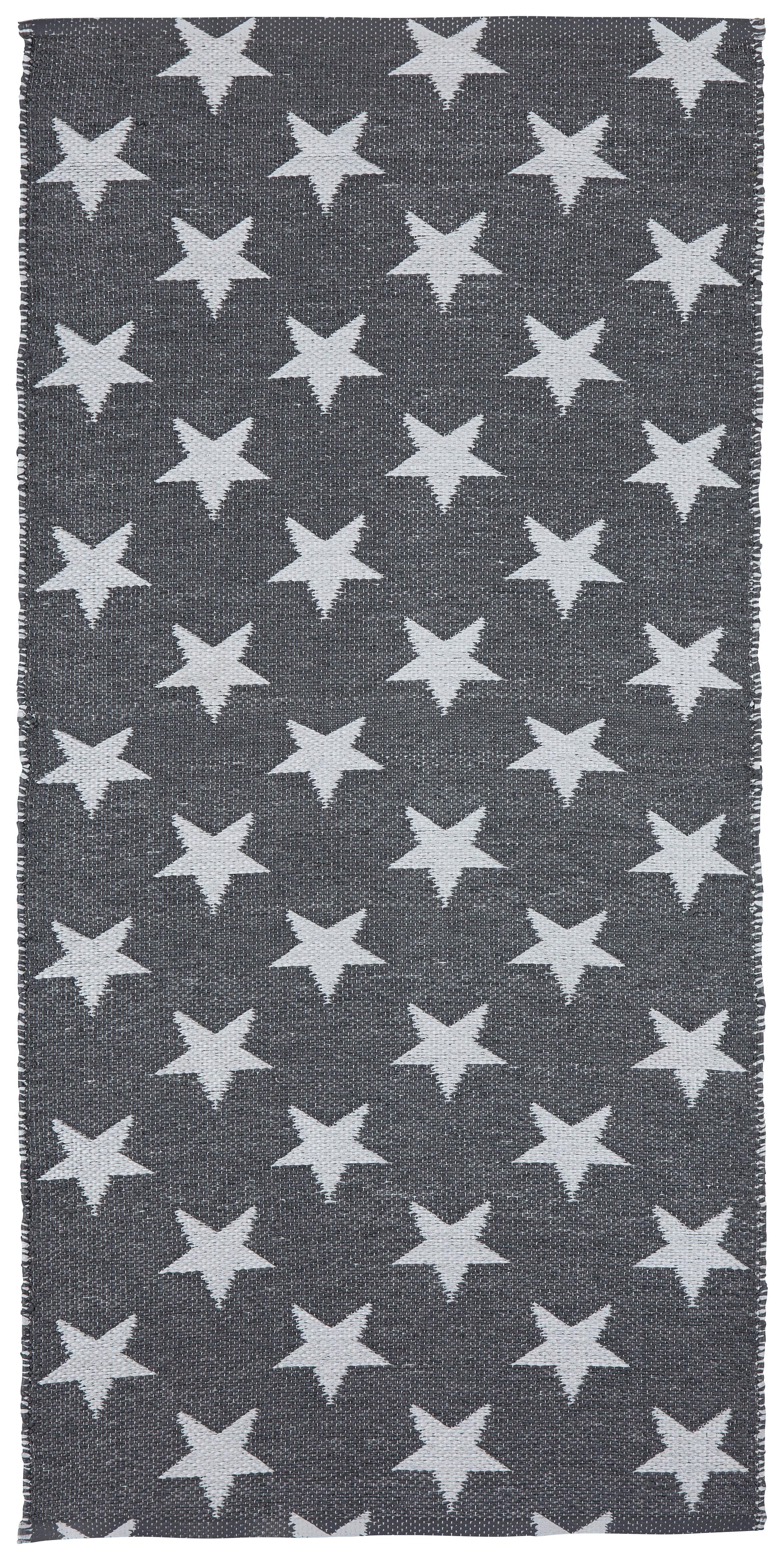 Vonkajší koberec "Stars" ca. 70x140 cm, sivá, biela - sivá/biela, Modern, textil (70/140cm) - Bessagi Garden
