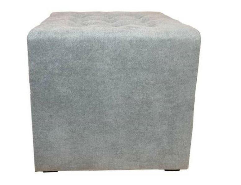 Sitzwürfel New Square Textil Hellgrau H: 47 cm - Hellgrau/Schwarz, Basics, Textil (47/47/42cm) - P & B