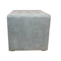 Sitzwürfel New Square Textil Hellgrau H: 47 cm - Hellgrau/Schwarz, Basics, Textil (47/47/42cm) - P & B