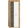 Vitrine Jam Eiche Dekor B: 60 Cm - Eiche Wotan, Design, Glas/Holzwerkstoff (60/159/35cm) - MID.YOU
