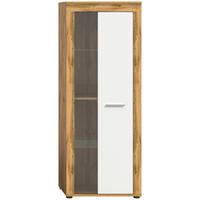 Vitrine Jam Eiche Dekor B: 60 Cm - Eiche Wotan, Design, Glas/Holzwerkstoff (60/159/35cm) - MID.YOU