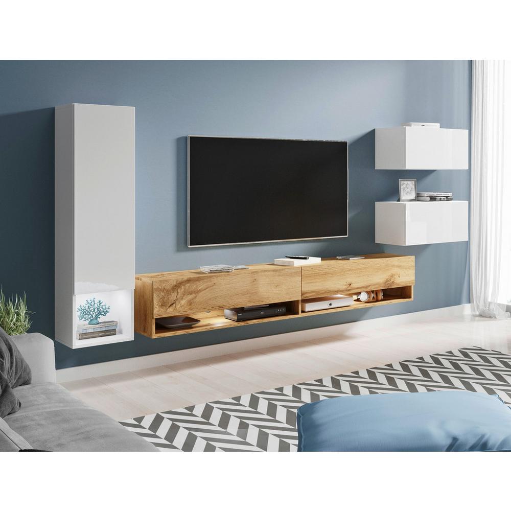 Fotografia produktu: Obývacia stena, 4-dielna sada, s LED osvetlením