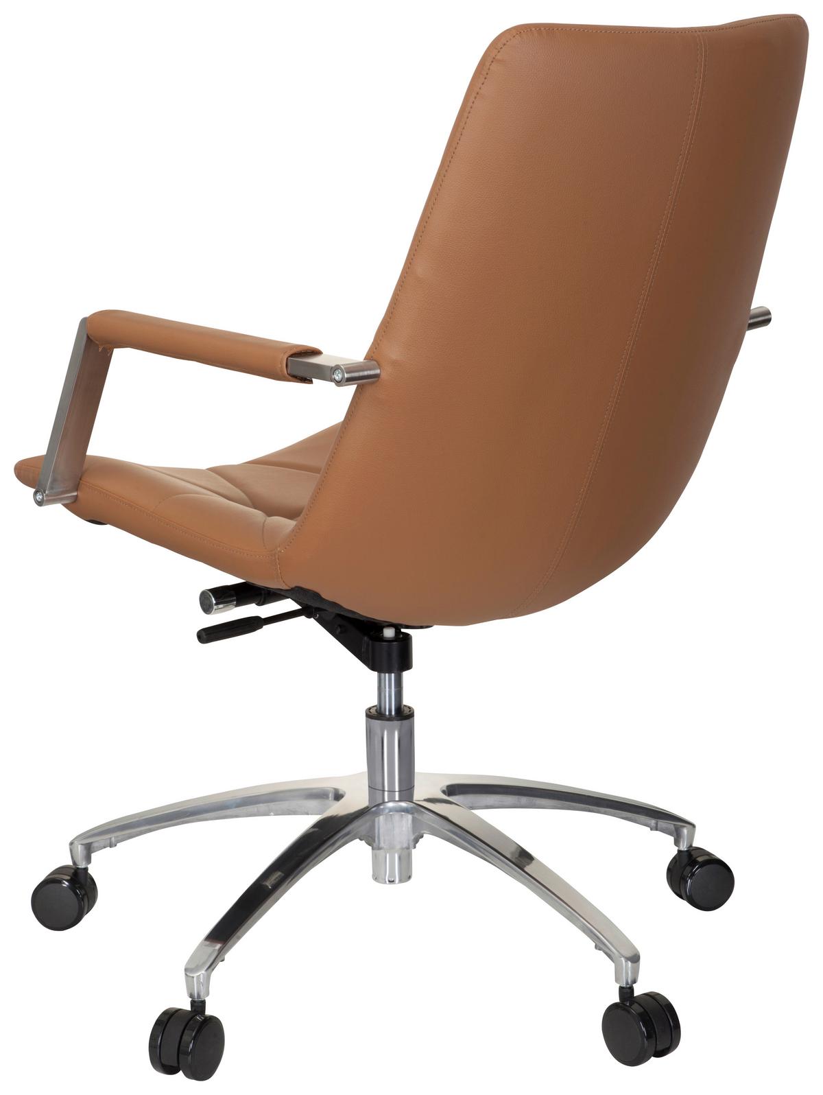 Drehstuhl Saranto Ii Lederlook Braun Bis 110kg - Braun, MODERN, Kunststoff/Textil (56/101/73cm) - MID.YOU
