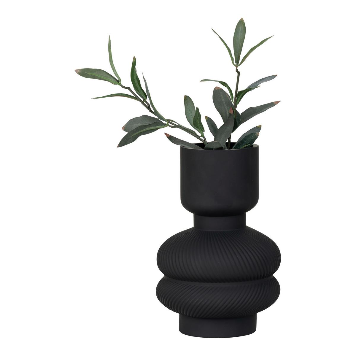 Vase Schwarz D: 15 Cm - Schwarz, Basics, Glas (15/22cm)