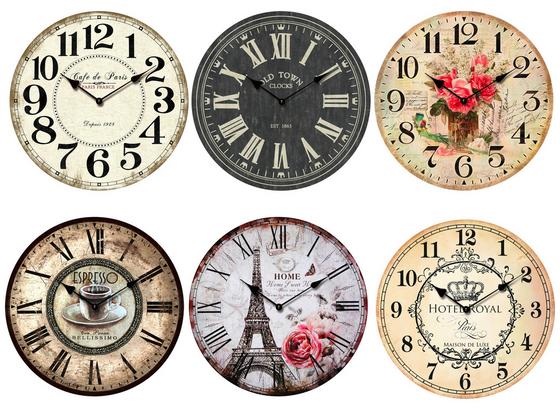 Wanduhr Nostalgie 34 cm - Multicolor, KONVENTIONELL, Holz (34cm) Wanduhr Nostalgie 34 cm - Multicolor, KONVENTIONELL, Holz (34cm)