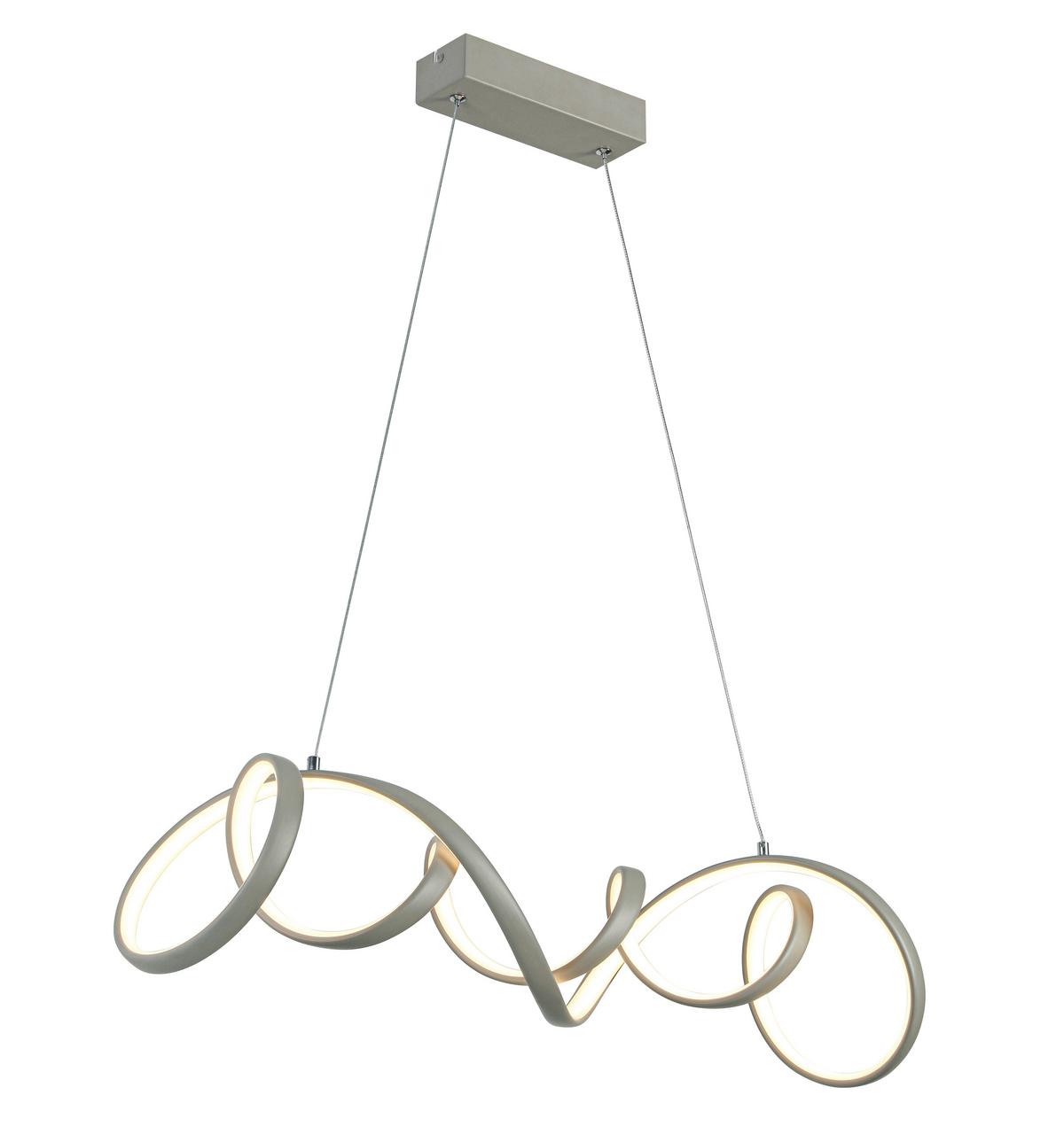 Led Függőlámpa Krispin - homokszínű/fehér, Modern, műanyag/fém (75cm) - Luca Bessoni