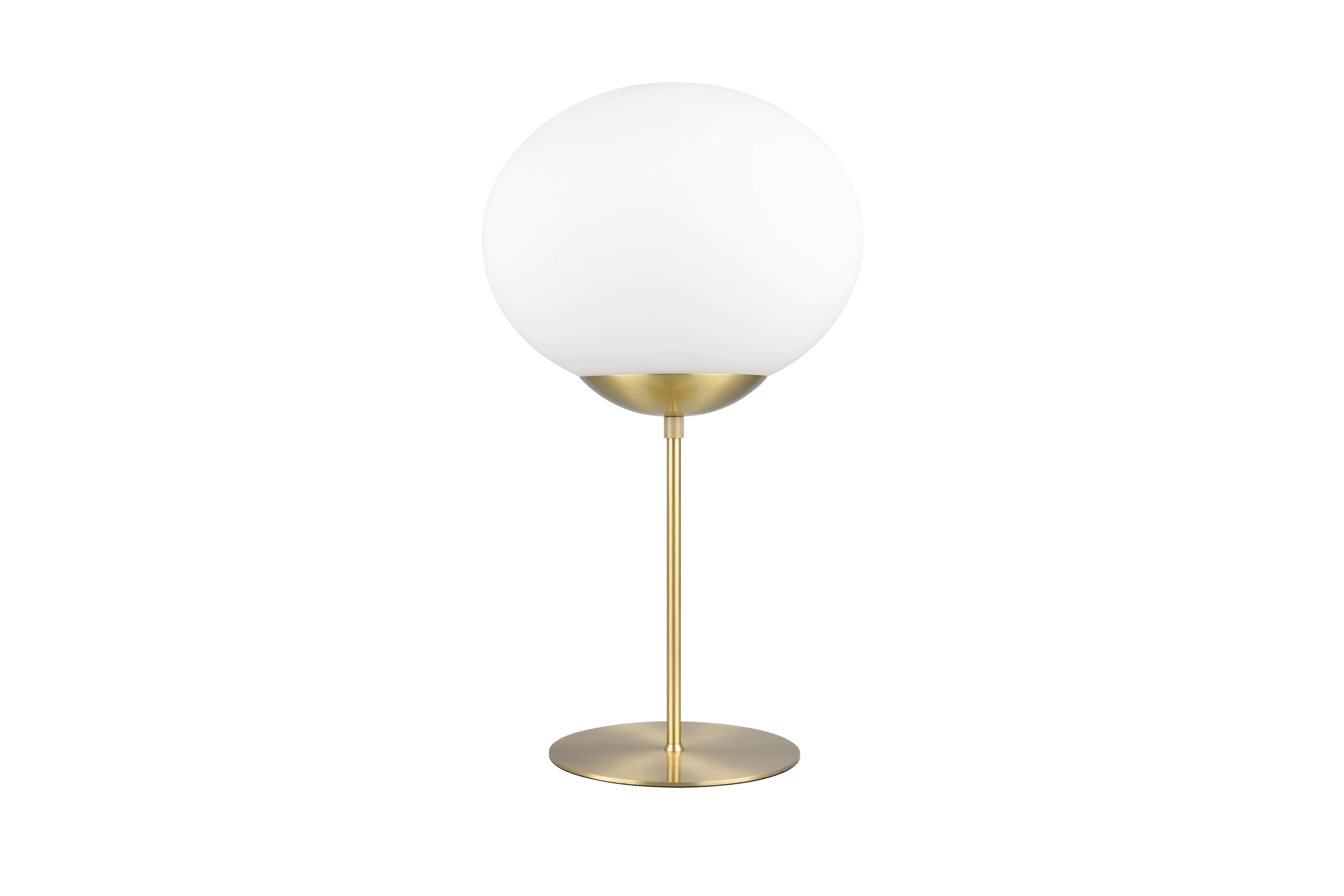 Tischleuchte 563100108 Fomento - Messingfarben/Weiß, KONVENTIONELL, Glas/Metall (30/52cm) - Trio Leuchten