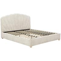 Polsterbett Venus Beige B: 191 Cm - Eichefarben/Beige, Design, Holz/Textil (191/121/215cm) - Livetastic