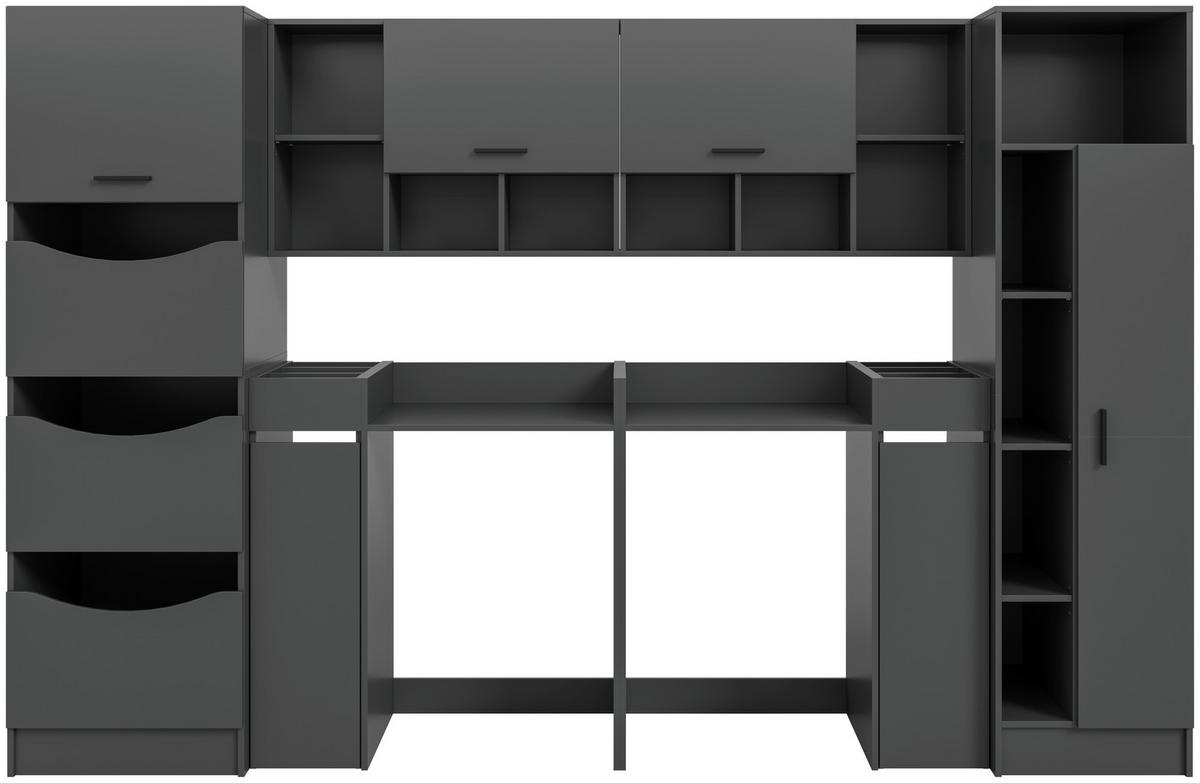 Prádelna Free Antracit - antracitová, Basics, kompozitní dřevo (300/195/68cm) - MID.YOU