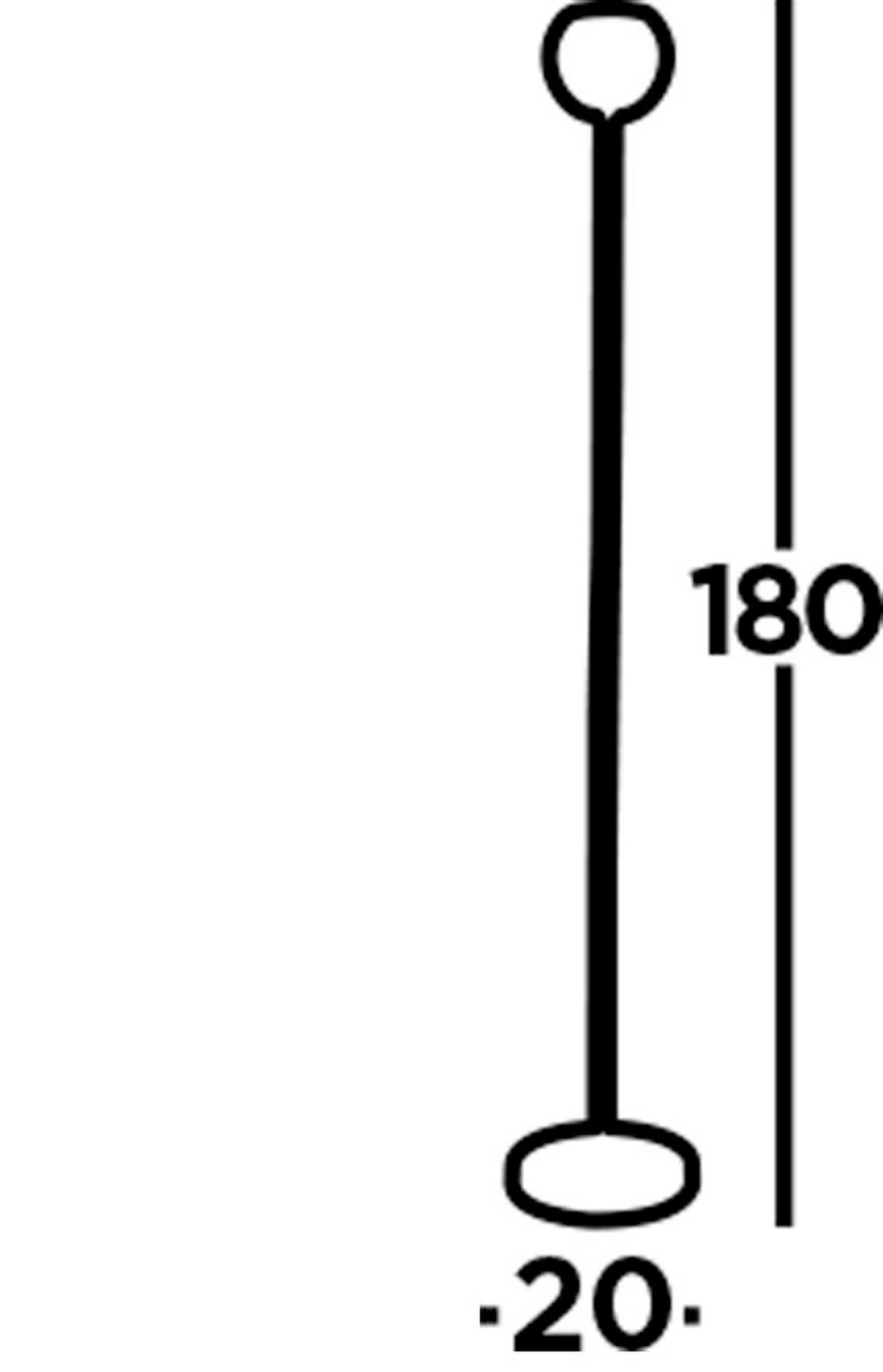 Stehleuchte Eu1014bk - Schwarz, Basics, Metall (20/180cm)
