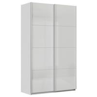 Tolóajtós Szekrény Feldkirch 136/229 Cm - világosszürke/magasfényű szürke, Modern, faalapú anyag/Üveg (136/229/62cm)