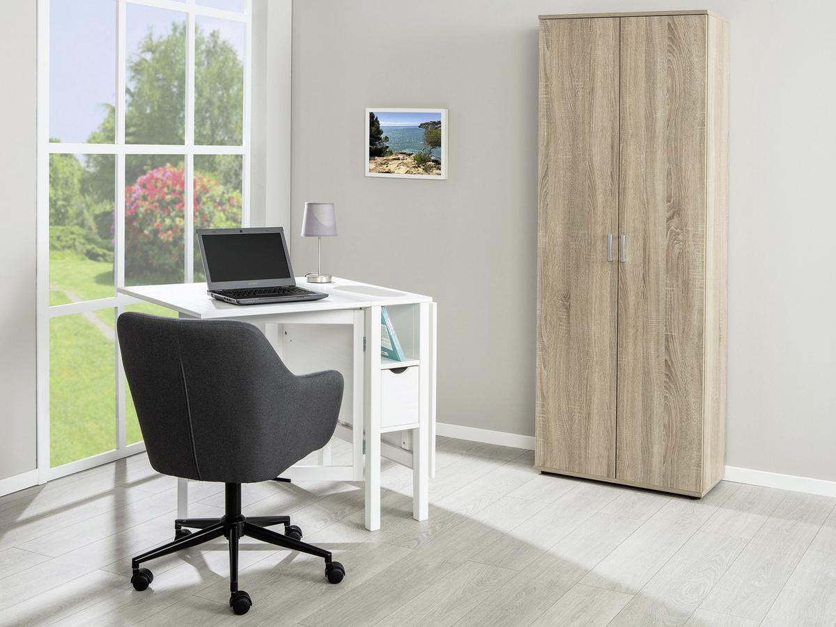 Mehrzweckschrank Gallo B: 70 Cm Sonoma Eiche - Schwarz/Sonoma Eiche, Basics, Holzwerkstoff (70/189/34cm) - MID.YOU