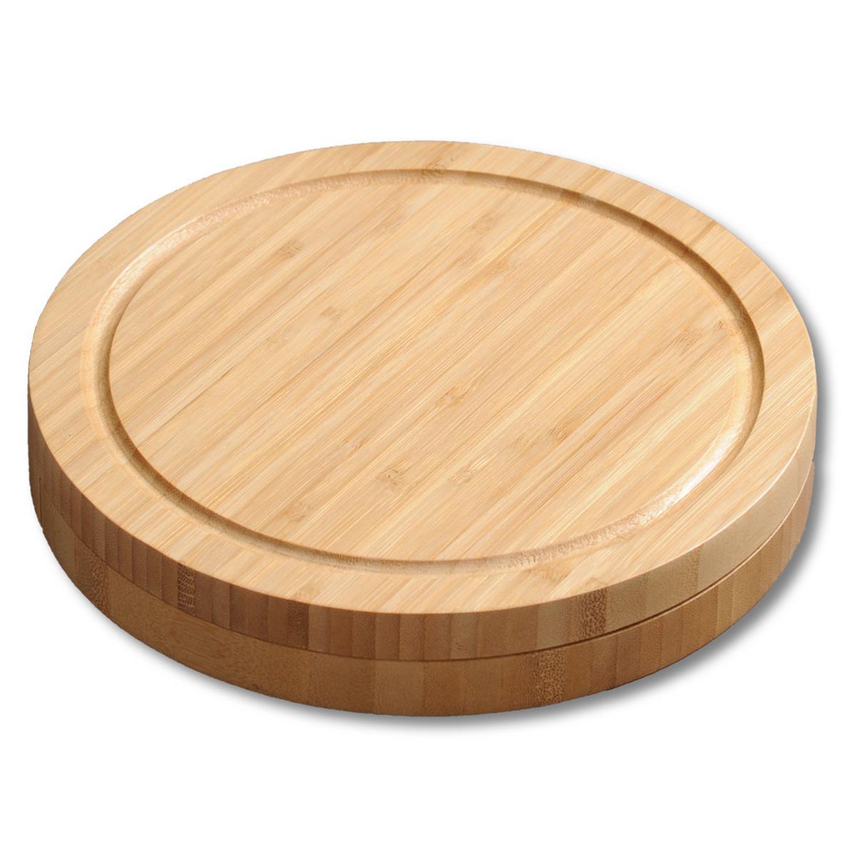 Schneidebrett Holz Mit Besteck L/b: Ca. 23/23 Cm - Naturfarben, Basics, Holz/Metall (23/23/3,6cm) - Kesper