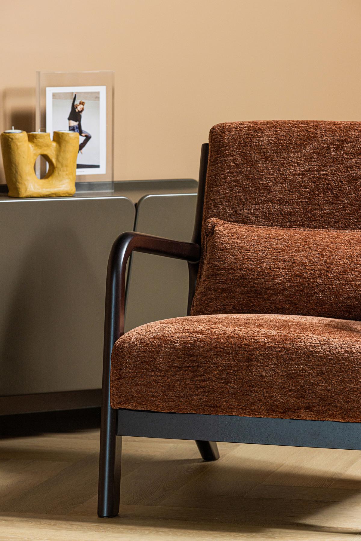 Sessel Mark Braun/Dunkelbraun B: 67cm - Dunkelbraun/Braun, MODERN, Holzwerkstoff/Textil (67/75/82cm) - Livetastic