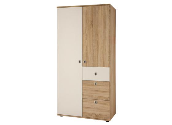 Kleiderschrank Wiki 90 cm Eiche Dekor/Weiß - Weiß/Sonoma Eiche, KONVENTIONELL, Holzwerkstoff (90/191/53cm) Kleiderschrank Wiki 90 cm Eiche Dekor/Weiß - Weiß/Sonoma Eiche, KONVENTIONELL, Holzwerkstoff (90/191/53cm)