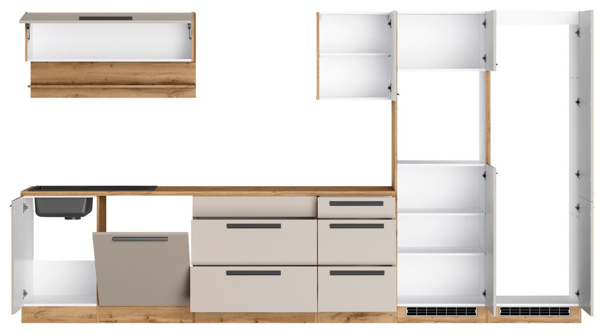 Küchenleerblock Aveiro Kaschmir/Eiche Wotan B: 360cm - Kaschmir/Eiche Wotan, Trend, Holzwerkstoff (360cm) - Held