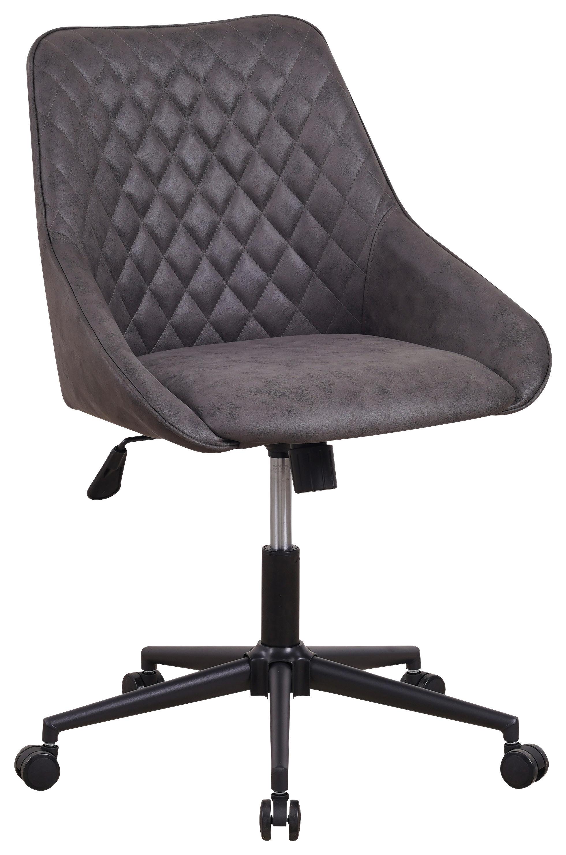 Drehstuhl Kayne - Anthrazit/Schwarz, KONVENTIONELL, Textil/Metall (60/84/64,5cm) - MID.YOU