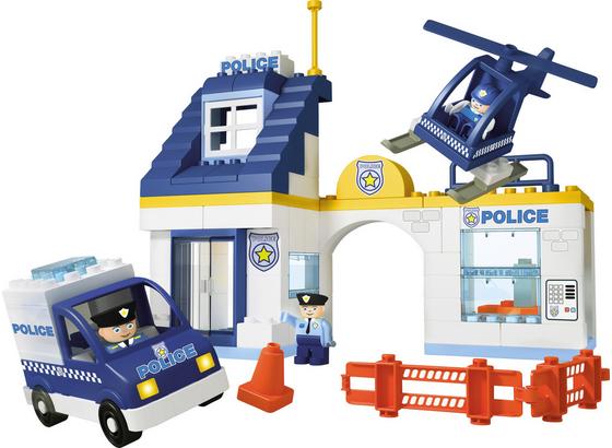 Bausteine Unico Plus Polizeistation - Blau/Weiß, Kunststoff - Unico Plus Bausteine Unico Plus Polizeistation - Blau/Weiß, Kunststoff - Unico Plus