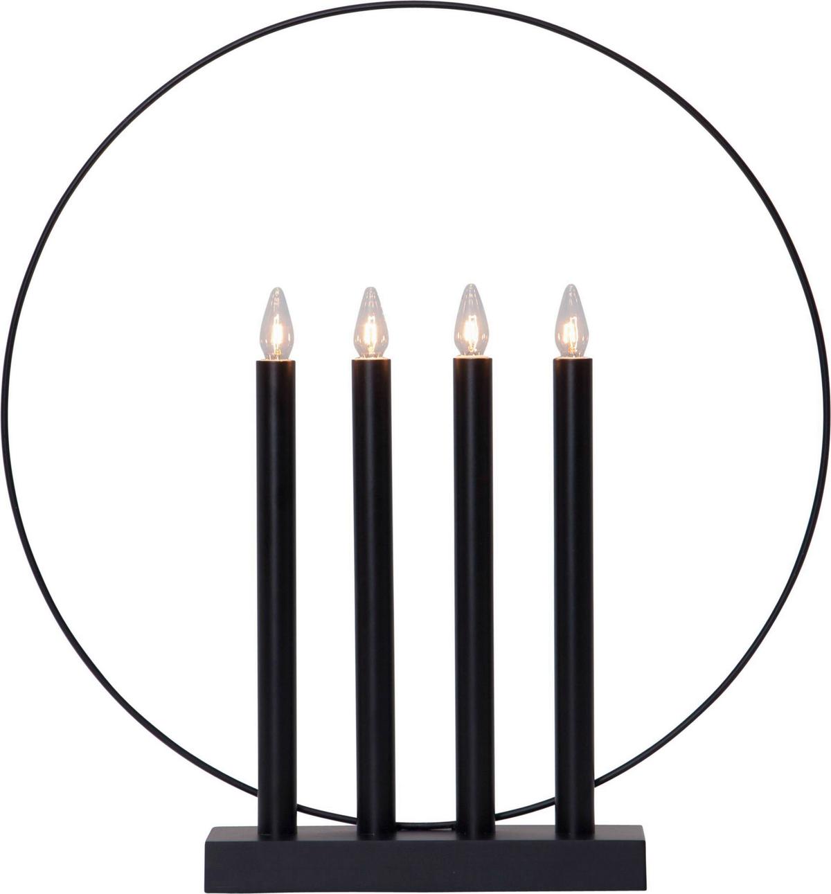 LED-Kerze 644-62_glory - Schwarz, Basics, Holz/Kunststoff (42/7,5/45cm) - Eglo