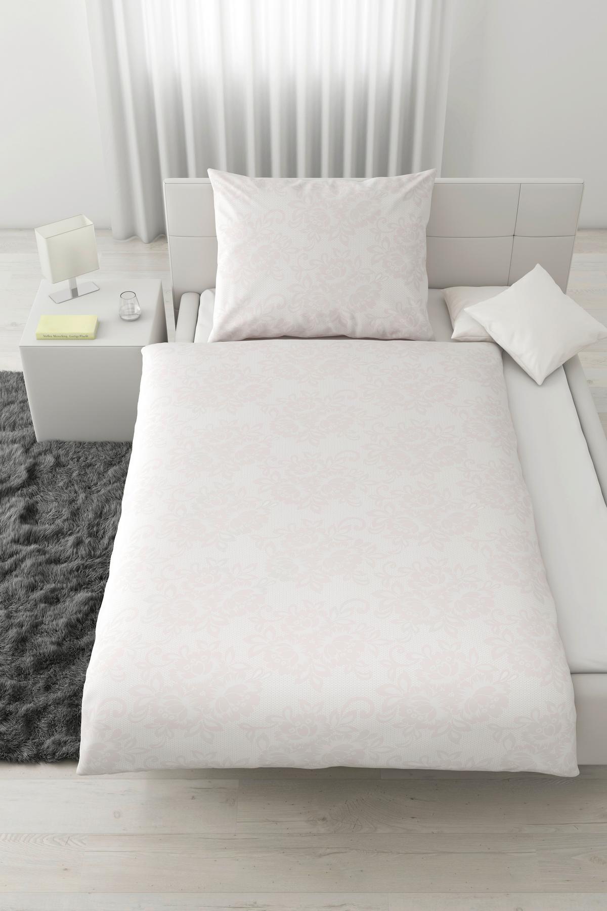 Povlečení Senta, 70/90 140/200cm - bílá, Romantický / Rustikální, textil (140/200cm) - Modern Living