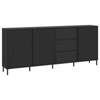 Kommode Avenale Anthrazit B: 212 Cm - Anthrazit/Schwarz, Trend, Holzwerkstoff (212/91,6/40cm)