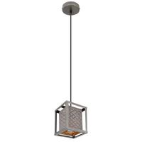 Hängeleuchte Thomas H: 120 cm 1-Flammig Silber/Goldfarben - Silberfarben/Goldfarben, Design, Textil/Metall (17/17/120cm) - Globo
