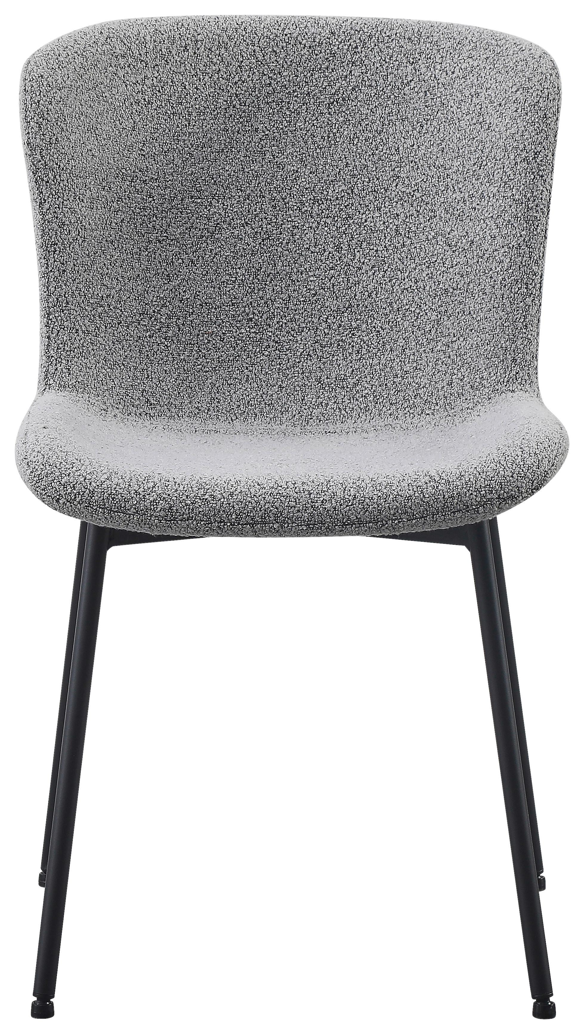 Vierfußstuhl Lisa Giga-S - Schwarz/Grau, MODERN, Textil/Metall (50/79/58cm)