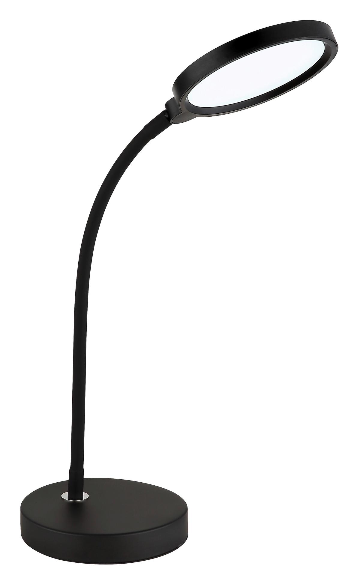 LED-TISCHLEUCHTE Opal, ca. 43x15x28 cm - Opal/Schwarz, Design, Kunststoff/Metall (43/15/28cm) - Globo