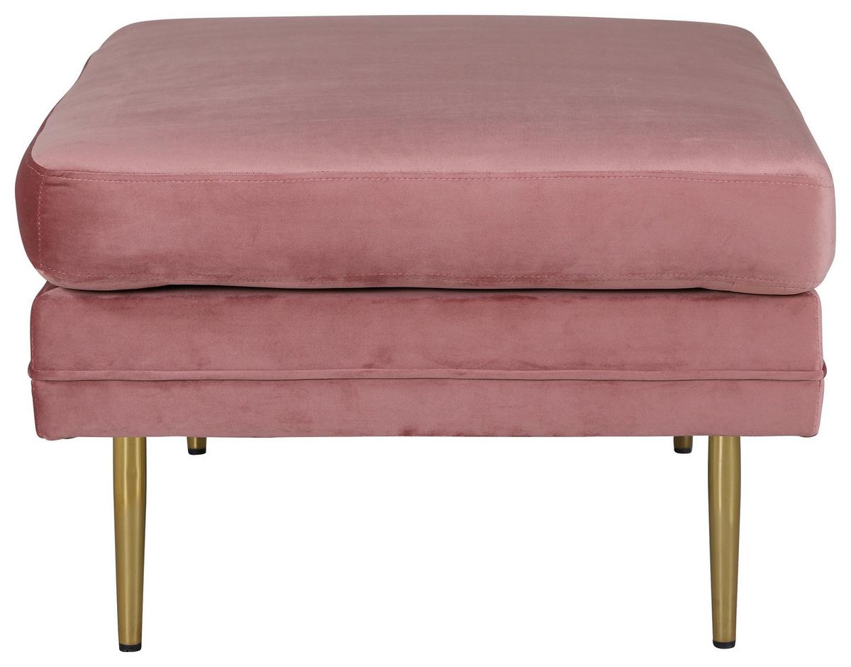 Hocker Boom - Pink/Goldfarben, Design, Kunststoff/Textil (90/49/70cm) - Livetastic