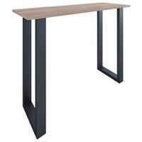 Bartisch Xona B 140x50 - Schwarz/Sonoma Eiche, KONVENTIONELL, Holzwerkstoff/Metall (140/50/102cm)