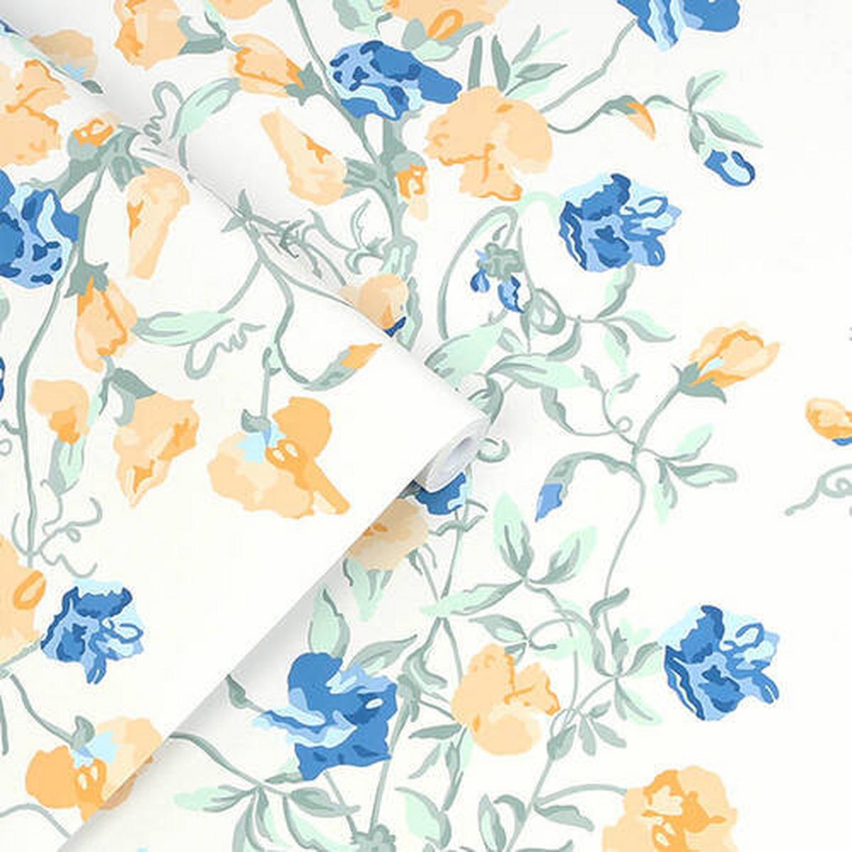 VLIESTAPETE 115262 - Blau/Gelb, Basics, Papier/Kunststoff (52/1005cm)