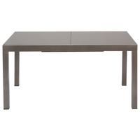 Gartentisch Semi Ausziehtisch - Braun, MODERN, Glas/Metall (150/89,5/75,5cm) - Gardenson