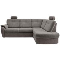 Eckschlafsofa Rosali Graubraun S: 264x180 Cm - Chromfarben/Graubraun, MODERN, Textil (264/180cm) - Livetastic