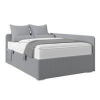 Kárpitozott Ágy Remi 120/200cm - ezüstszínű, Modern, textil/fa (120/200cm)