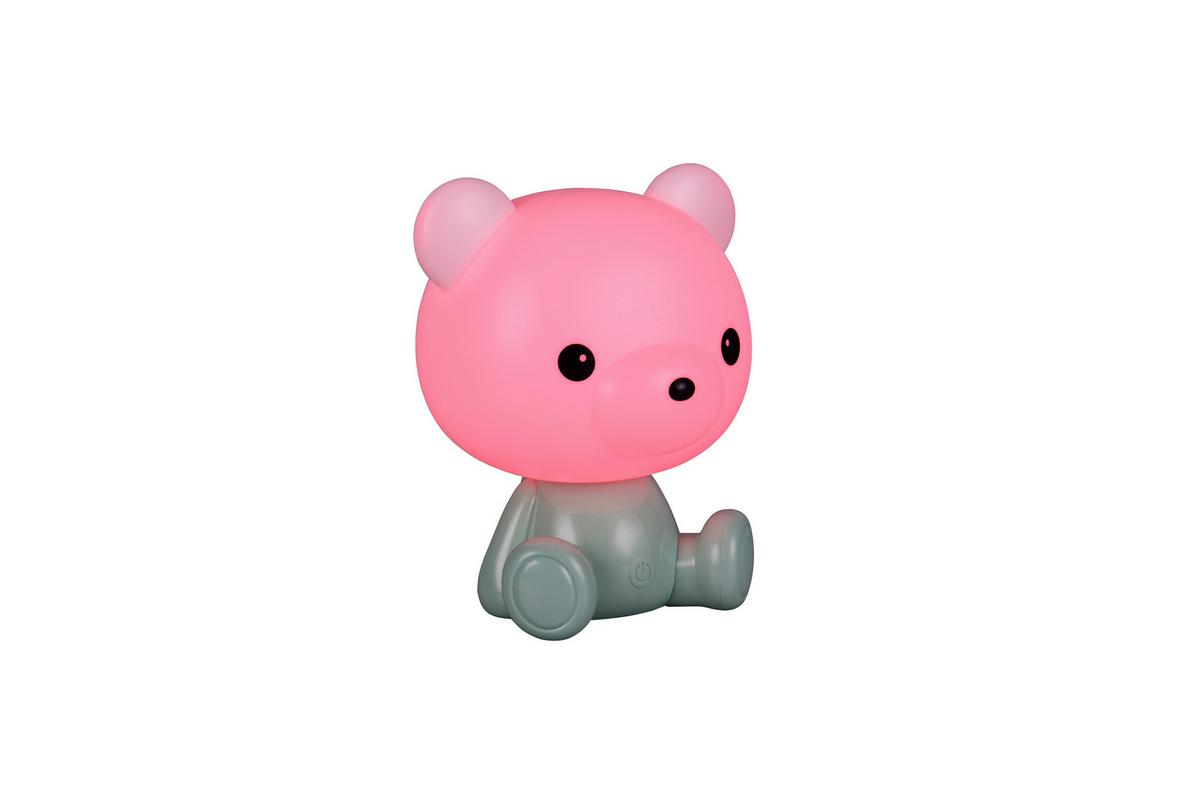 LED-Tischleuchte Cutie Grün Weiß B: 19 cm - Weiß/Grün, LIFESTYLE, Kunststoff (21/19/25,5cm)