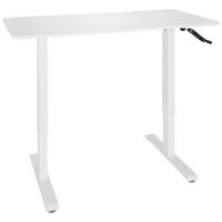 Schreibtisch Stand Cr Weiß - Weiß, MODERN, Holzwerkstoff/Metall (120/74/60cm) - MID.YOU