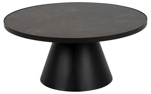Konferenční stolek SOLI P: 85 cm - černá, Konvenční, kov/sklo (85,7/85,7/40cm)
