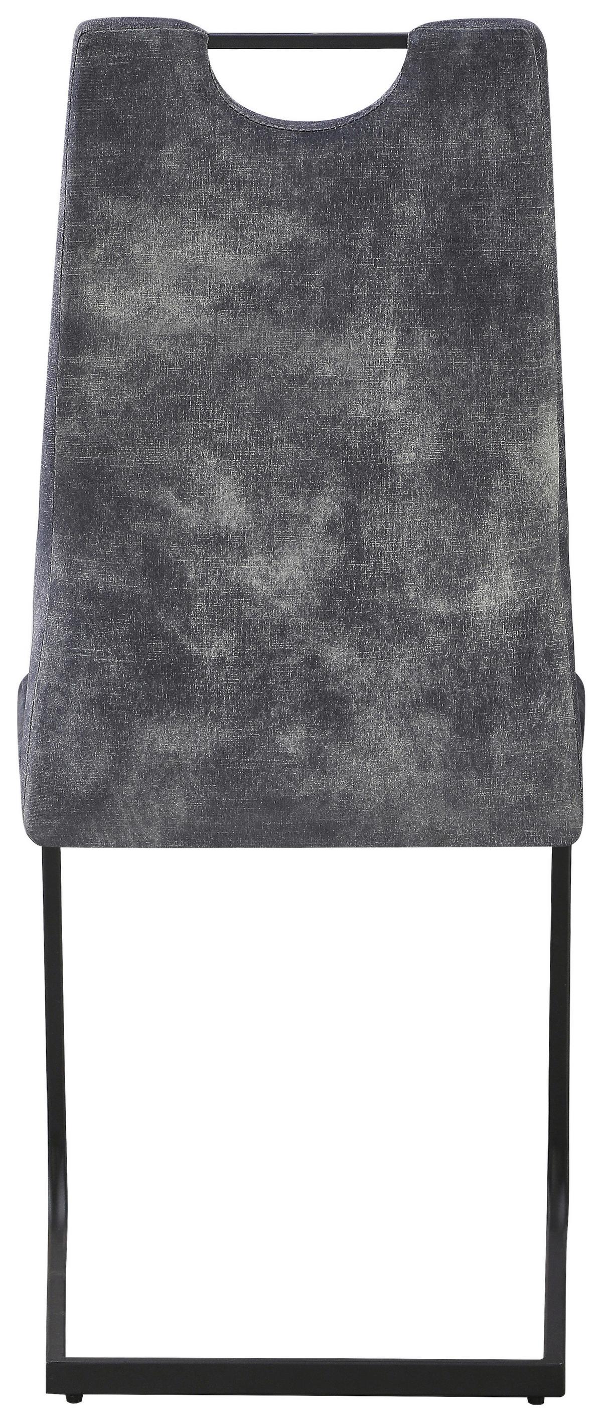 Szék Melbourne - fekete/szürke, Modern, textil/fém (44/101/58cm)