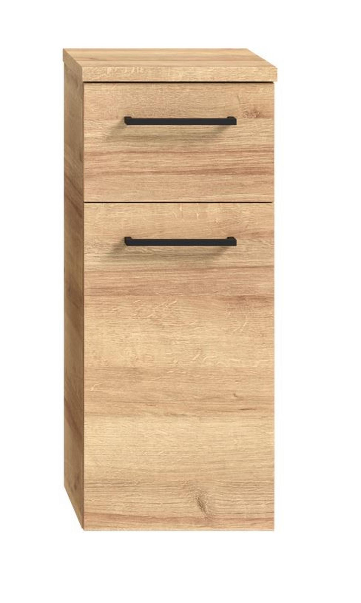 SPODNÍ SKŘÍŇKA BAVELLI -EXKLUSIV- - barvy dubu/černá, Moderní, kov/kompozitní dřevo (30/70/32,5cm) - Pelipal