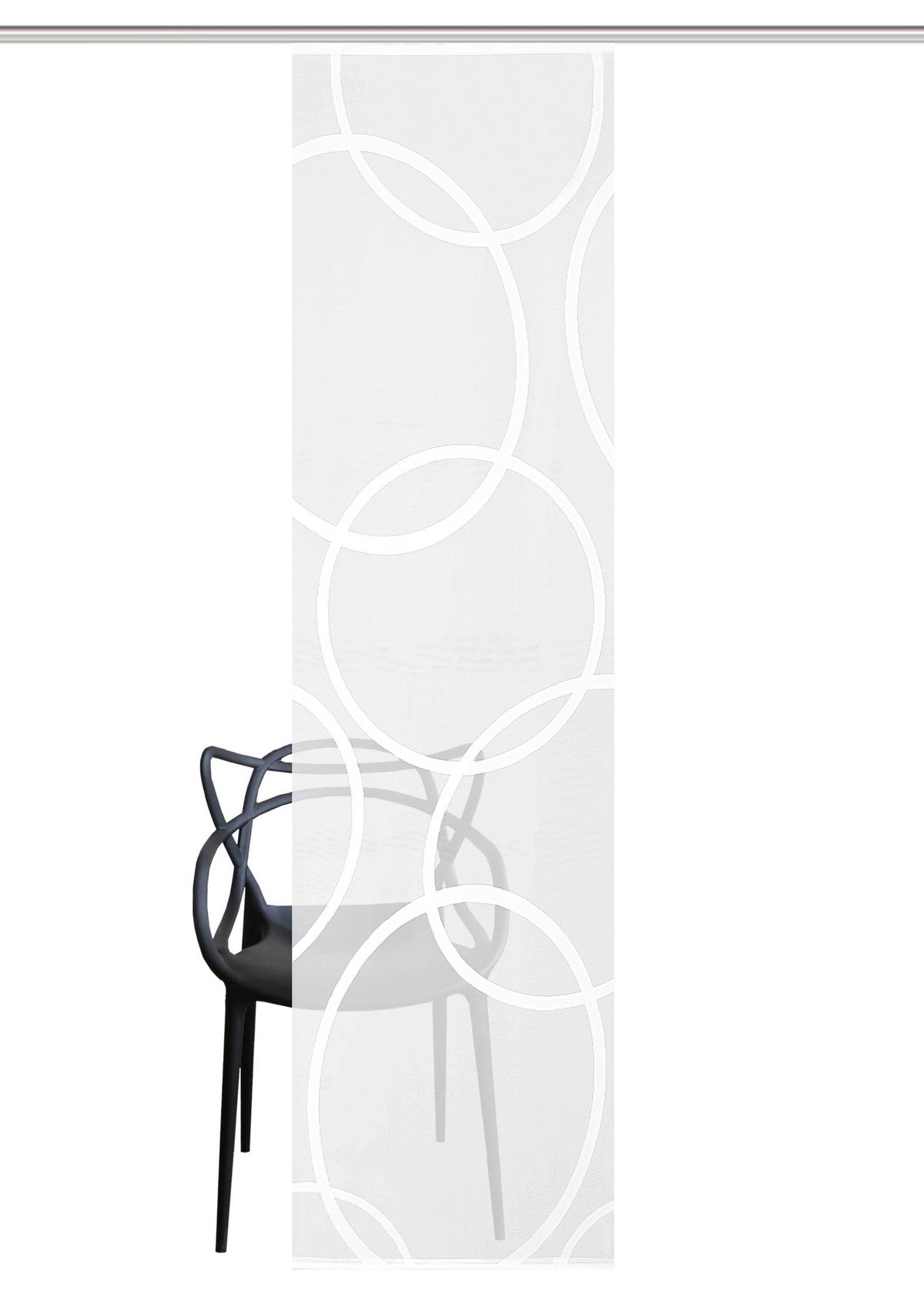 Flächenvorhang Pinale Weiß B: 57 cm - Weiß, Basics, Textil (57/245cm)