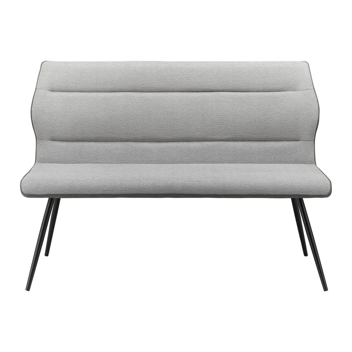 Sedací lavice Eva šedá - šedá/černá, Moderní, kov/dřevo (139/92,5/60,5cm) - Bessagi Home