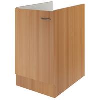 Skrinka pod drez NANO SPU 50 - farba buka/farba ušľachtilej ocele, kompozitné drevo/plast (50/82/57cm) - MID.YOU