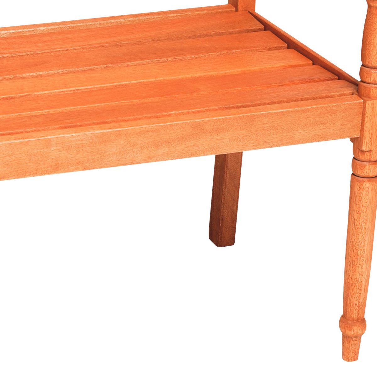 Gartenbank Echtholz 2-sitzer Havanna Mit Rückenlehne - Naturfarben, KONVENTIONELL, Holz (107/60/90cm) - Gardenson