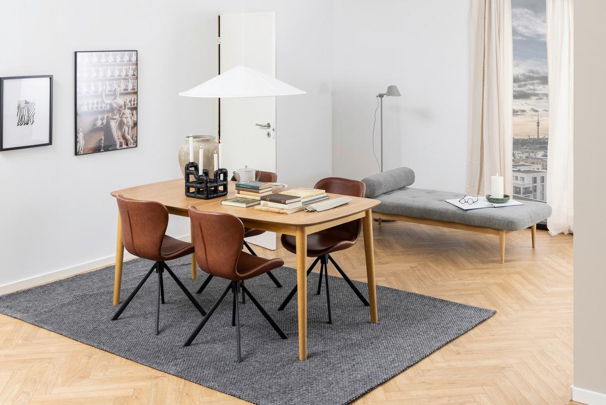 Jídelní výsuvný stůl MONTREUX dub dyha 180-219x90cm - barvy dubu/přírodní barvy, Moderní, dřevo/kompozitní dřevo (180-219/75/90cm) - MID.YOU