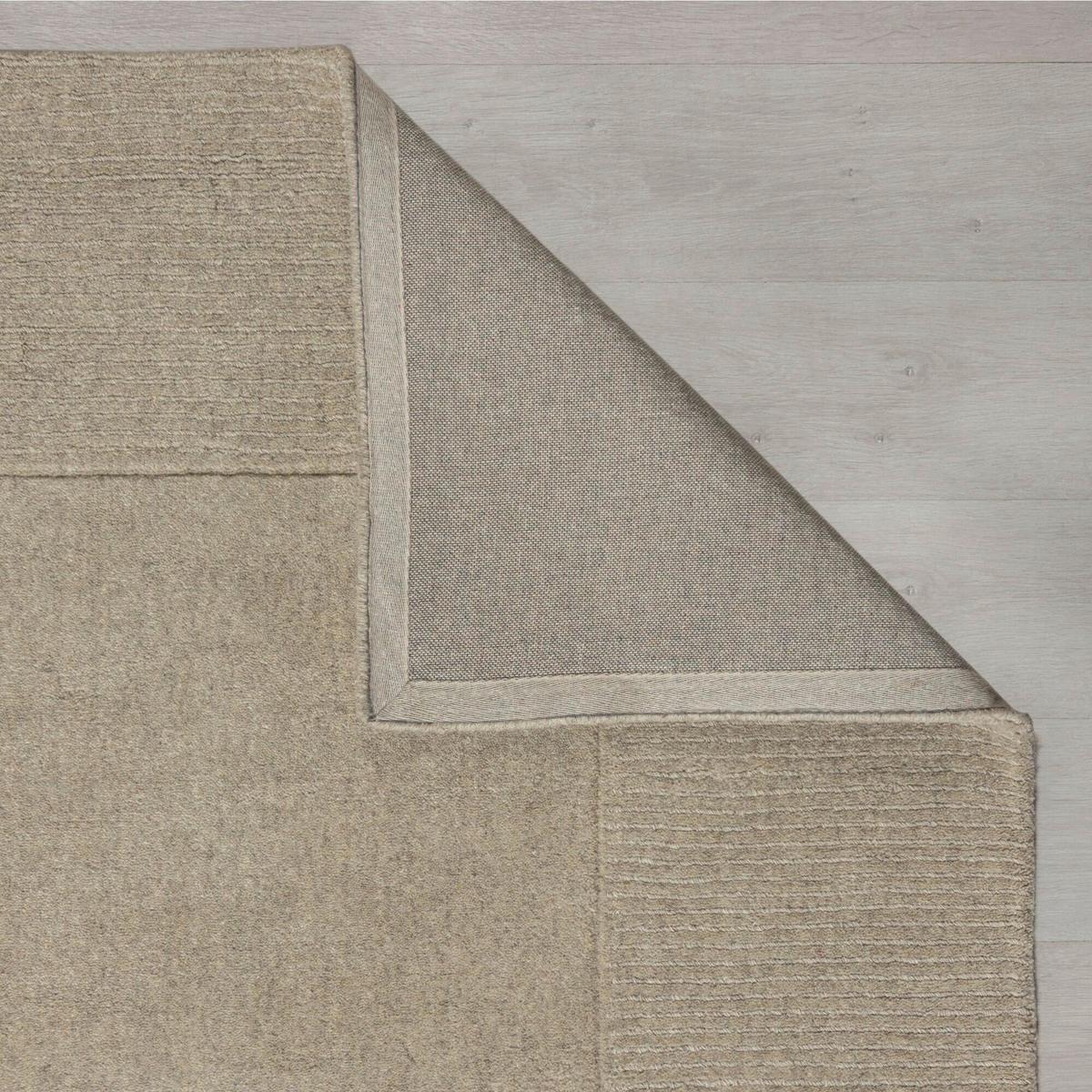 Handwebteppich Woll Bordüre Beige 160x230 - Beige/Naturfarben, Basics, Textil (120/170cm)