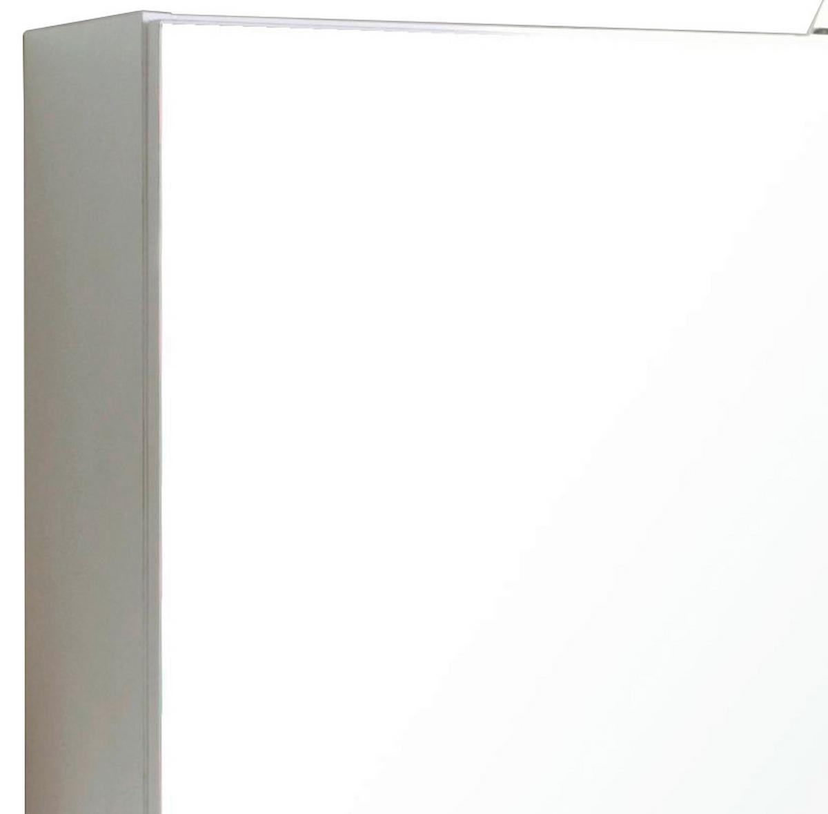 Badmöbel-set 3-tlg. Inkl. Led Siena B: 80cm, Weiß - Weiß/Silbereichenfarben, MODERN, Holzwerkstoff/Stein (80cm) - Held