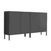 Sideboard Mailand 2 B: 158cm Anthrazit - Anthrazit, MODERN, Holzwerkstoff (158/86/33cm) - MID.YOU