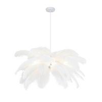 Hängeleuchte Fedi - Weiß, MODERN, Textil/Metall (55/120cm)