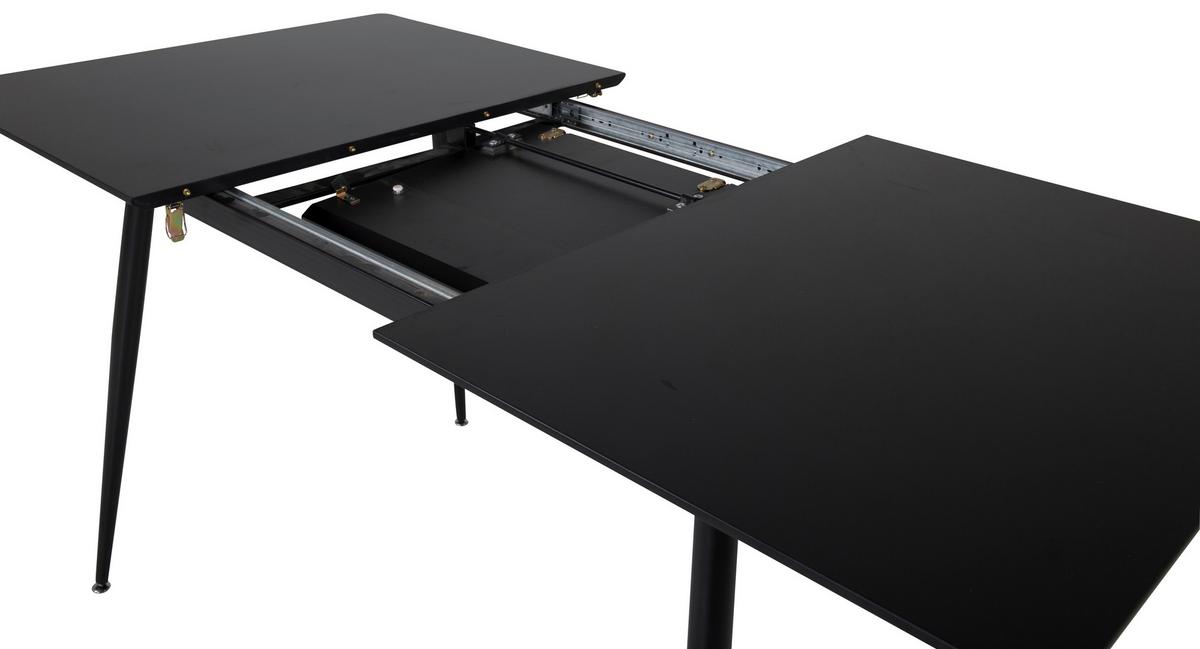 Esstisch Silar - Schwarz, Design, Holzwerkstoff/Metall (120/90/75cm) - Livetastic