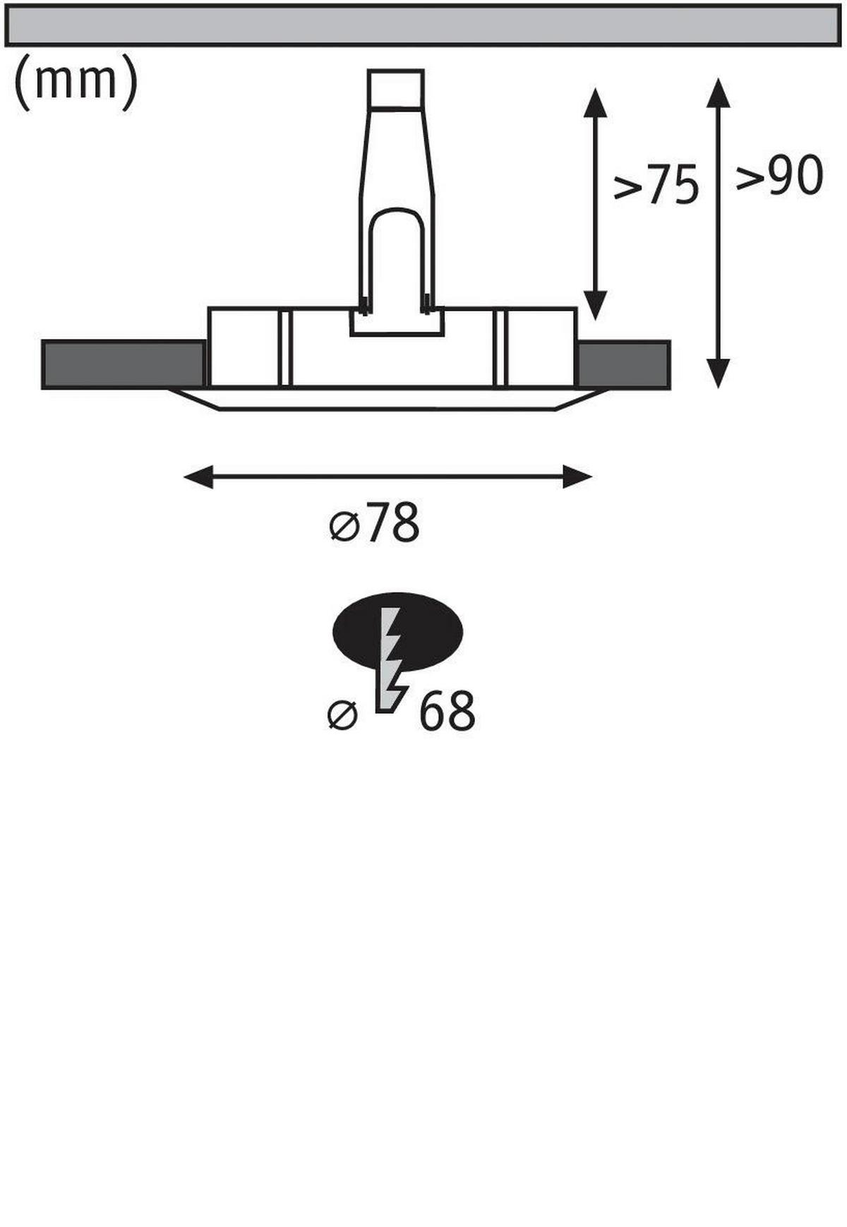 Deckenleuchte Ø 7,8 Cm 1-Flammig, Rund - Basics (7,8cm) - Paulmann
